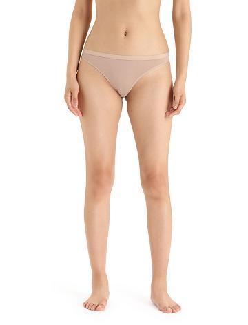 Women's Icebreaker Merino Siren Thong Underwear Praline | CA 1244ZUTG